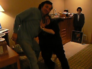 Tom and Lois nearly fall down laughing.... PHOTO: Joan N.