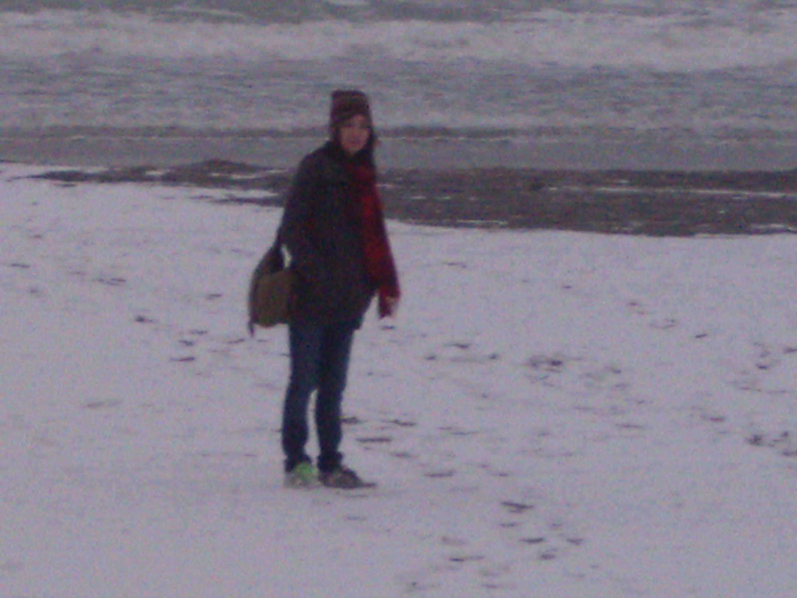It snowed on the beaches of Atlantic City New Jersey on January 18, 2009. Photo: Marion Sadge - webmaster of TomSadge.com
