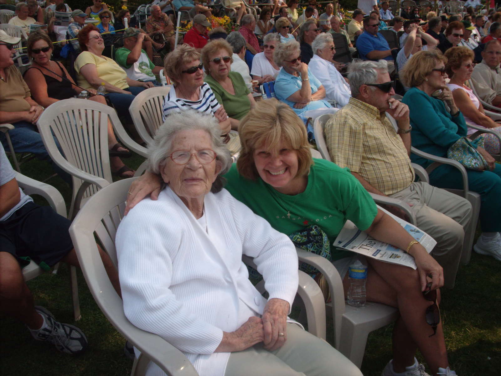 Marion Sadge is most grateful for the kindness offered by Mary and her mother, Joyce, during the Bemus Bay - Tom Sadge performance on July 27, 2008!