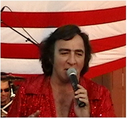 Tom Sadge as Neil Diamond - performing American in Burlington New Jersey. Photo credit: Marion Sadge 2007