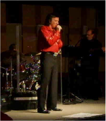 Neil Diamond celebrity impersonator performing live in 2008.
