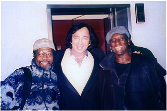 Vince Charles, Tom Sadge and King Erisson of Neil Diamond's band.