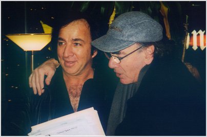 Tom Sadge with Neil Diamond. Photo by Linda Pollard